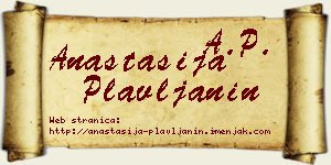 Anastasija Plavljanin vizit kartica